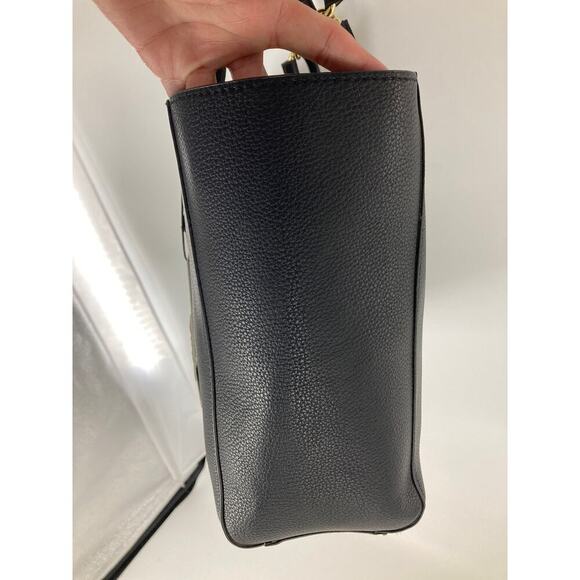 ANTONIO MELANI BLACK LEATHER SHOULDER BAG WITH CARD WALLET - Picture 2 of 13